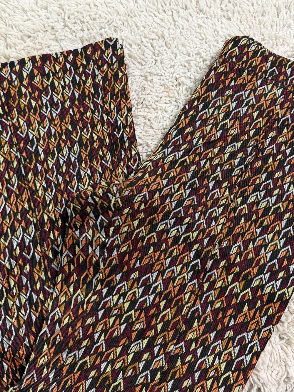 Rosetta Getty multi toned geometric knit patterned chevron knit size medium
